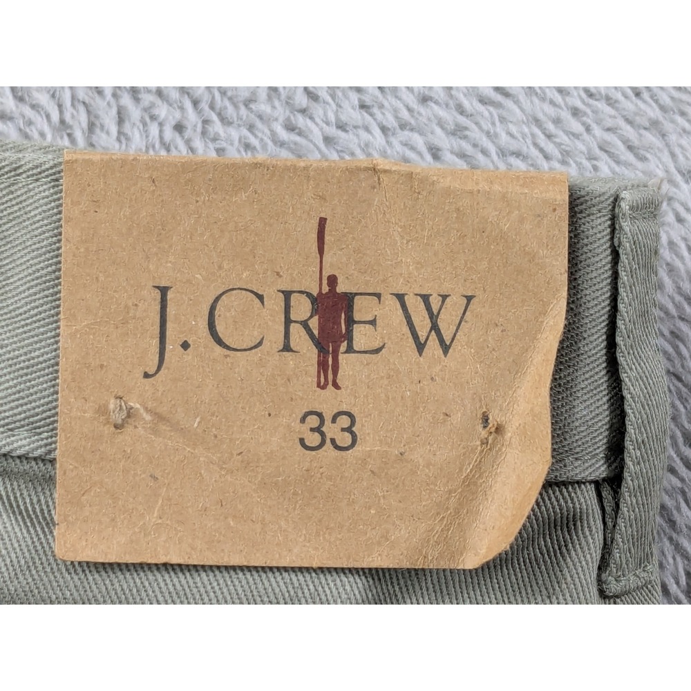 Vintage J.Crew Oarsman Pants Mens 33 Sage Olive Green Pleated Cuffed Made in USA - Picture 11 of 13